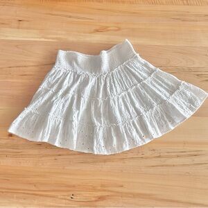 American Eagle white eyelet mini skirt M
